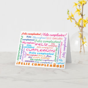 Feliz Cumpleaños Spain Happy Birthday Word Cloud Kaart