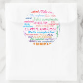 Feliz Cumpleaños Spain Happy Birthday Word Cloud Ronde Sticker (Tas)