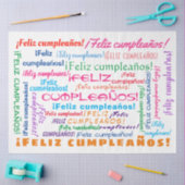 Feliz Cumpleaños Spain Happy Birthday Word Cloud Tissuepapier (Craft)