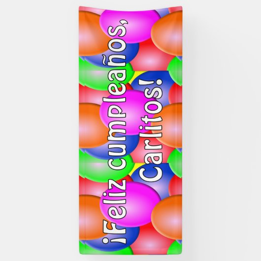 ¡Feliz cumpleaños! Spandoek (Verticaal)