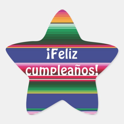 Feliz Cumpleanos Sticker (Voorkant)