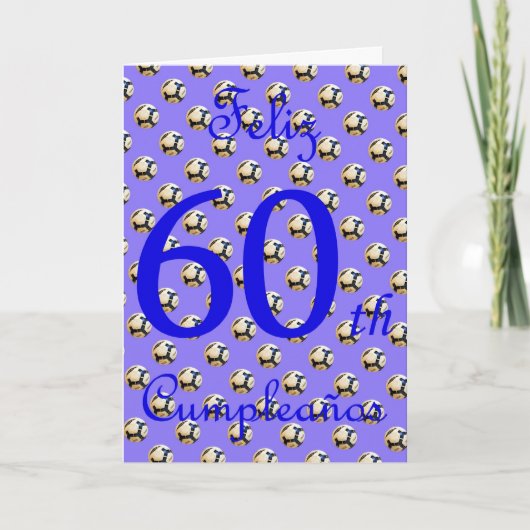 Feliz Cumpleaños - Verjaardag in Spanje met voetba Kaart (Voorkant)