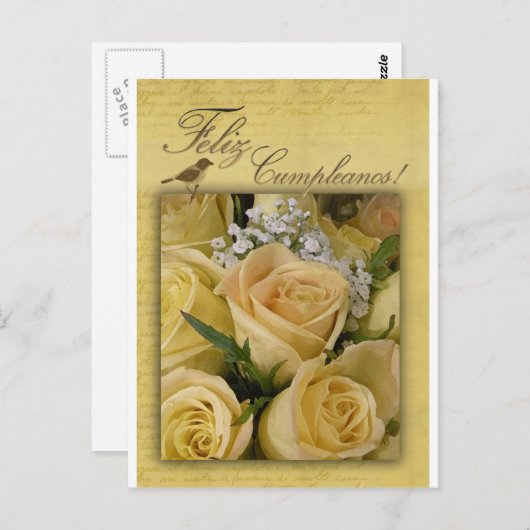 Feliz Cumpleanos Verjaardag Kaart (Voorkant / Achterkant)
