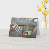 FELIZ CUMPLIANOS EN MAG HET U ALLEMAAL WENSEN KAART (Gele Bloem)