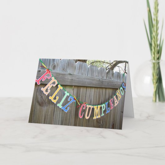 FELIZ CUMPLIANOS EN MAG HET U ALLEMAAL WENSEN KAART (Voorkant)