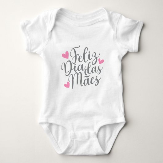 Feliz Dia Das Mães Happy Moederdag | Bodysuit (Voorkant)