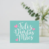 Feliz Dia Das Mães Happy Moederdag | BRIEFKAART (Staand voorkant)