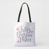 Feliz Dia Das Mães Happy Moederdag | Canvas tas (Voorkant)
