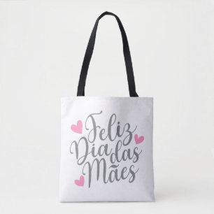 Feliz Dia Das Mães Happy Moederdag   Canvas tas