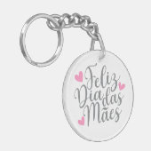 Feliz Dia Das Mães Happy Moederdag | Sleutelhanger (Voorkant Links)