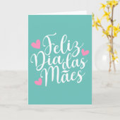 Feliz Dia Das Mães-Moederdag| Wenskaart Kaart (Gele Bloem)
