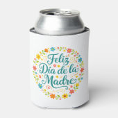 Feliz Dia De La Madre Moederdag Calligraphy | Blikjeskoeler (Blikje Voorkant)
