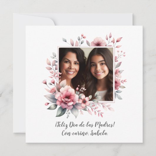 Feliz Día de las Madres Aangepaste foto Spaans (Voorkant)