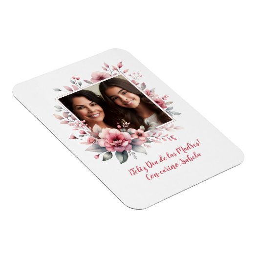 Feliz Día de las Madres Aangepaste foto Spaans Magneet (Rechterzijde)