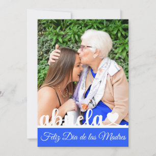 Feliz Dia de las Madres Abuela Flat Wenskaart Kaart