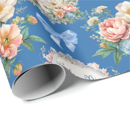 Feliz Dia De Las Madres Azul Cadeaupapier (Rol Hoek)