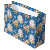 Feliz Dia De Las Madres Azul Ceruleo Groot Cadeauzakje (Voorkant Gekanteld)