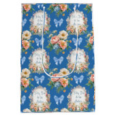 Feliz Dia De Las Madres Azul Ceruleo Medium Cadeauzakje (Achterkant)