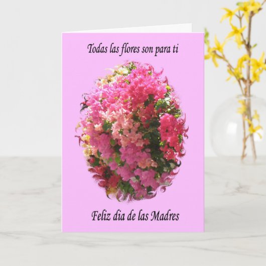 Feliz Dia DE las Madres Kaart (Gele Bloem)