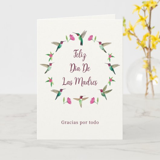 Feliz Dia De Las Madres Kaart (Gele Bloem)