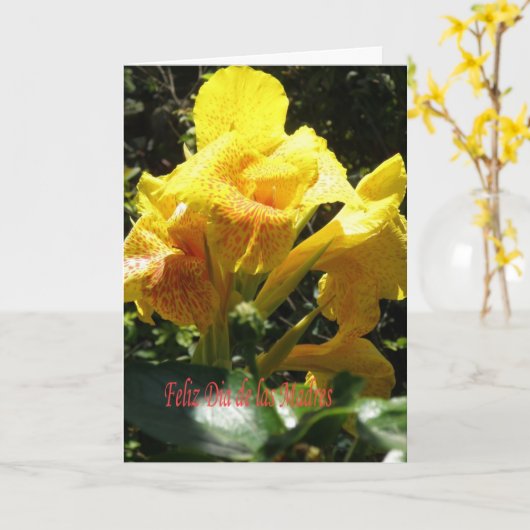 Feliz Dia de las Madres Kaart (Gele Bloem)