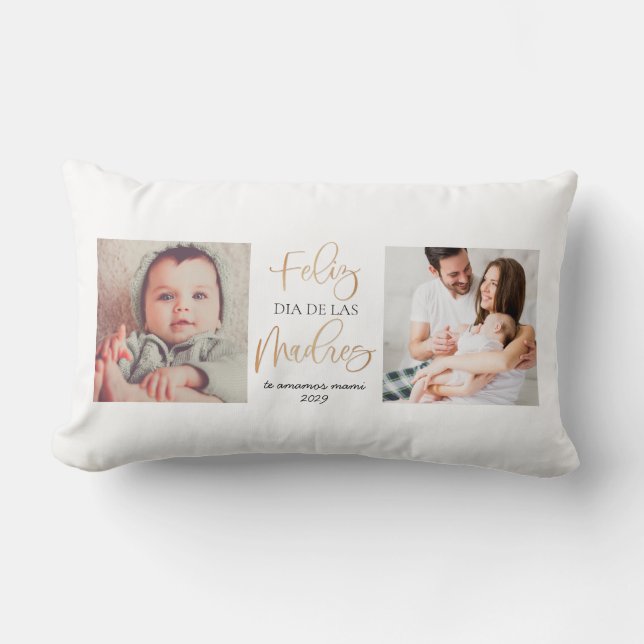 Feliz Dia De Las Madres Moederdag Foto Kussen (Voorkant)
