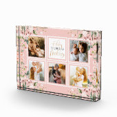 Feliz Dia De Las Madres Moederdag Peach Floral Fotoblokken (Rechts)