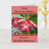 Feliz Dia de las Madres Querida Hermana 321 Kaart (Gele Bloem)