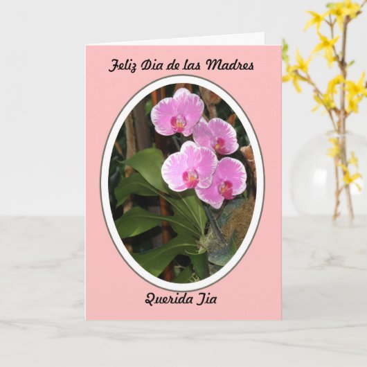 Feliz Dia DE las Madres Querida Tia Kaart (Gele Bloem)