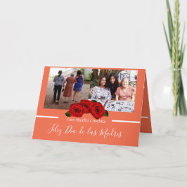 Feliz Día de Las Madres Rozen Peachy Coral Kaart