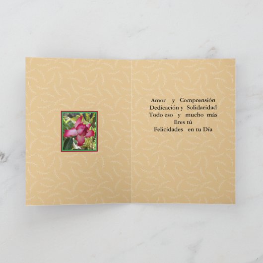 Feliz Dia de las Madres Sobrina 421 Kaart (Binnen)