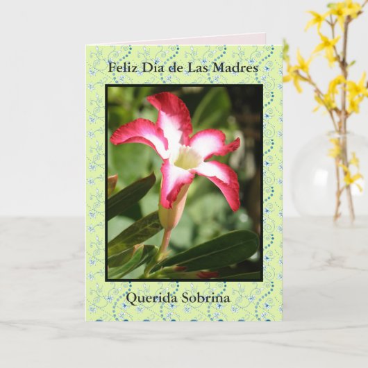 Feliz Dia DE las Madres Sobrina Kaart (Gele Bloem)