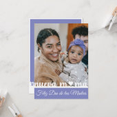 Feliz Dia de las Madres Spain Flat Wenskaart Kaart (Voorkant / Achterkant in situ)