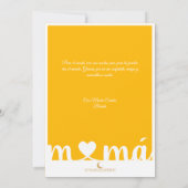 Feliz Dia de las Madres Spain Flat Wenskaart Kaart (Achterkant)