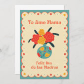 Feliz Día de las Madres | Te Amo Mamá Bedankkaart (Voorkant / Achterkant)