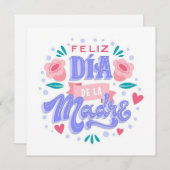 Feliz Dia De Le Madre Feestdagenkaart (Voorkant / Achterkant)