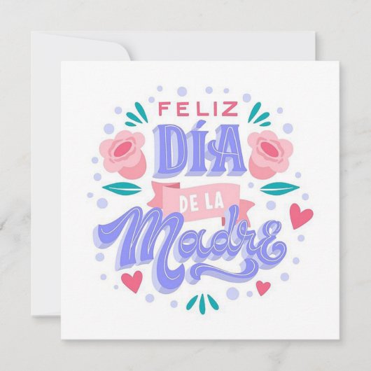 Feliz Dia De Le Madre Feestdagenkaart (Voorkant)