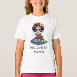 Feliz día de los Muertos T-shirt voor meisjes