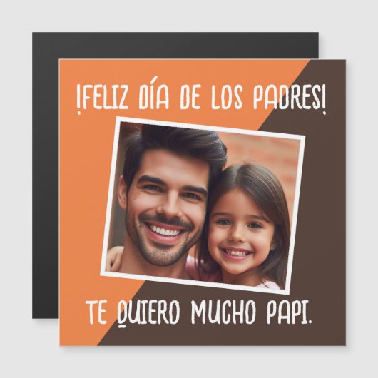 Feliz Día De Los Padres Con Foto Regalo (Voorkant / Achterkant)