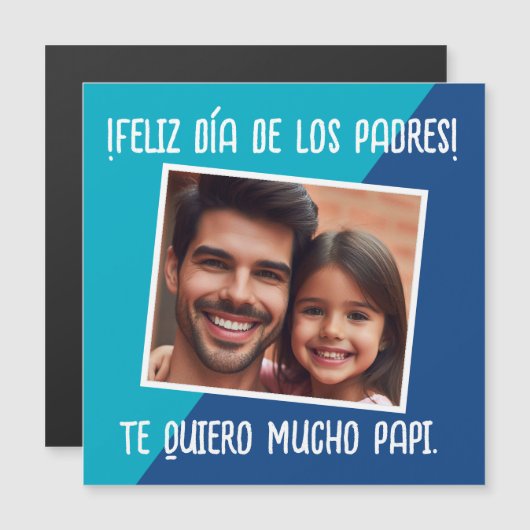 Feliz Día De Los Padres Con Foto Regalo (Voorkant / Achterkant)