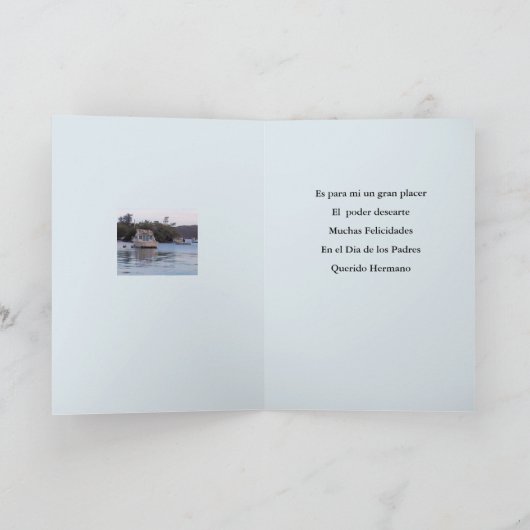 Feliz Dia DE los Padres Hermano Kaart (Binnen)