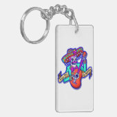 Feliz Dia De Muertos met Skeleton-gitaar Sleutelhanger (Voorkant Links)
