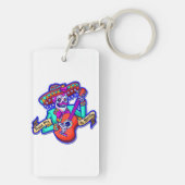 Feliz Dia De Muertos met Skeleton-gitaar Sleutelhanger (achterkant)