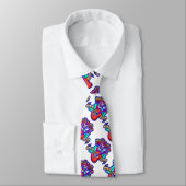 Feliz Dia De Muertos met Skeleton-gitaar Stropdas (Gebonden)