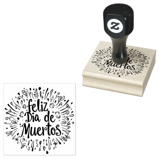 ☠️Feliz Día de Muertos Rubberstempel (Gestempeld)