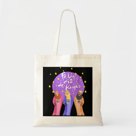 Feliz Dia De Reyes Kerstgelukkige drie Kings Da Tote Bag (Voorkant)