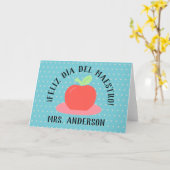 Feliz día del maestro/Happy Teacher Day Kaart (Gele Bloem)