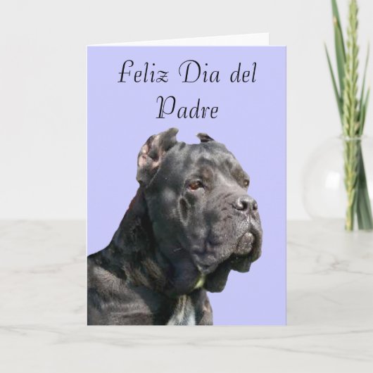 Feliz Dia del Padre Cane Corso Wenskaart Kaart (Voorkant)