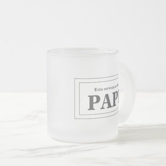 Feliz día del Padre. Esta cerveza es de PAPI Matglas Koffiemok (Voorkant rechts)