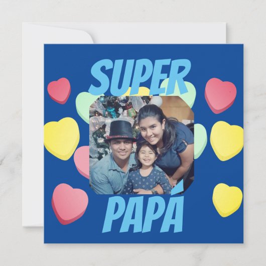 Feliz día del Padre Super Papá Spaans (Voorkant)